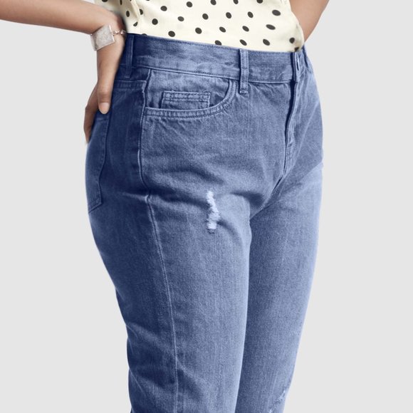 OLGYN Traditional Medium Blue Denim Ankle Pant - Picture 4 of 5